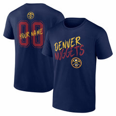Denver Nuggets Big & Tall Hustle Personalized Name & Number T-Shirt Navy