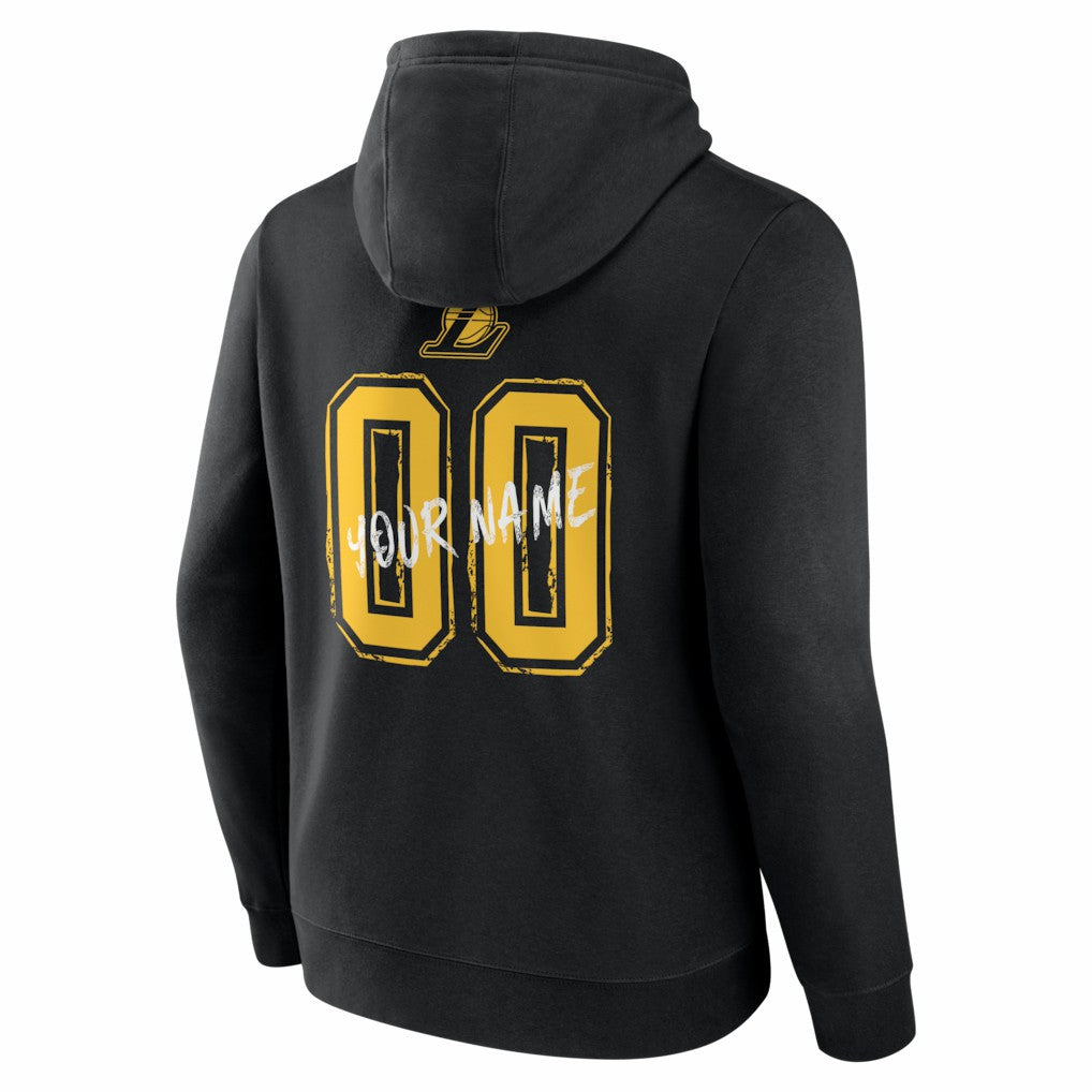 Los Angeles Lakers Big & Tall Hustle Personalized Name & Number Hoodie Black
