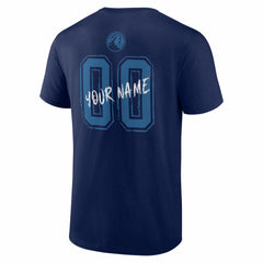 Minnesota Timberwolves Big & Tall Hustle Personalized Name & Number T-Shirt Navy