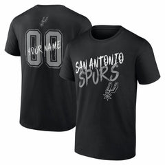 San Antonio Spurs Big & Tall Hustle Personalized Name & Number T-Shirt Black