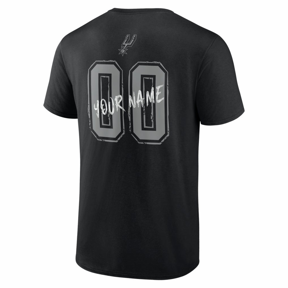 San Antonio Spurs Big & Tall Hustle Personalized Name & Number T-Shirt Black