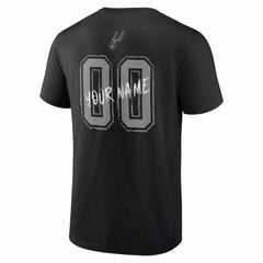 San Antonio Spurs Big & Tall Hustle Personalized Name & Number T-Shirt Black