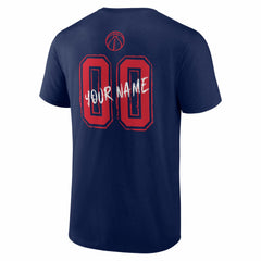 Washington Wizards Big & Tall Hustle Personalized Name & Number T-Shirt Navy