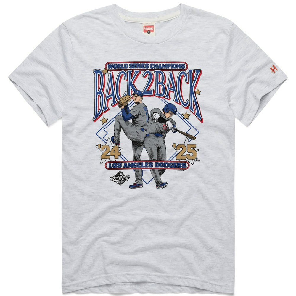Shohei Ohtani Los Angeles Dodgers Homage Unisex 2026 Gold Collection Back-to-Back World Series Champions Tri-Blend T-Shirt - Ash - MLB Discount