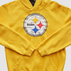 Fanatics Pittsburgh Steelers NFL 2000s Hooded Pullover Sweatshirt Yellow Vintage
