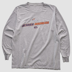 Fanatics Denver Broncos 2000s Long Sleeve T-shirt Heather Gray Vintage