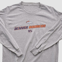 Fanatics Denver Broncos 2000s Long Sleeve T-shirt Heather Gray Vintage