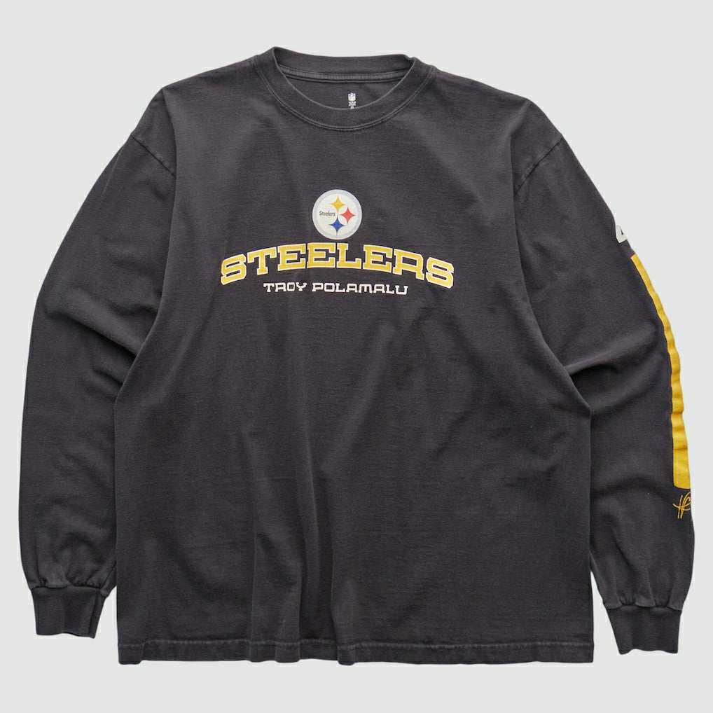 Fanatics Pittsburgh Steelers NFL 2000s Long Sleeve T-shirt Black Vintage
