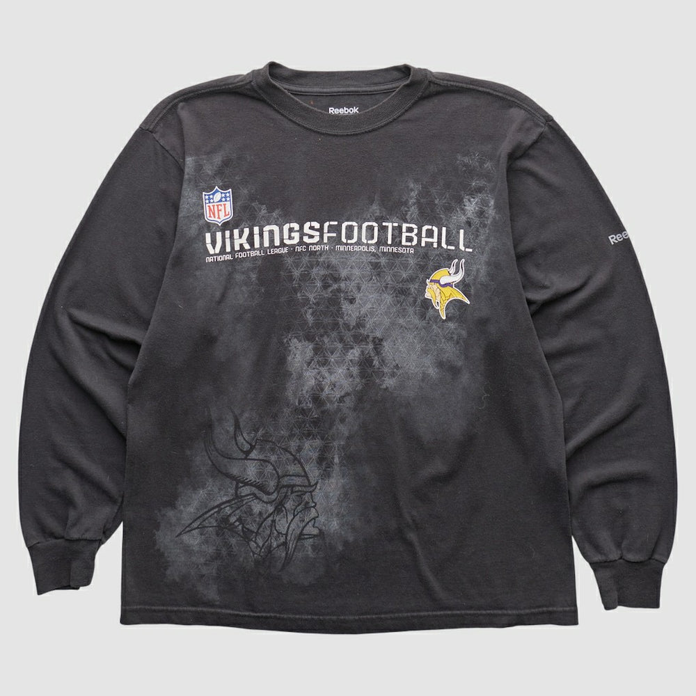 Fanatics Minnesota Vikings Reebok 2000s Long Sleeve T-shirt Black Vintage