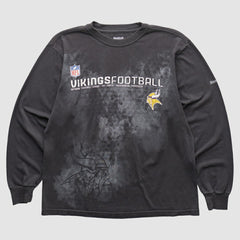 Fanatics Minnesota Vikings Reebok 2000s Long Sleeve T-shirt Black Vintage