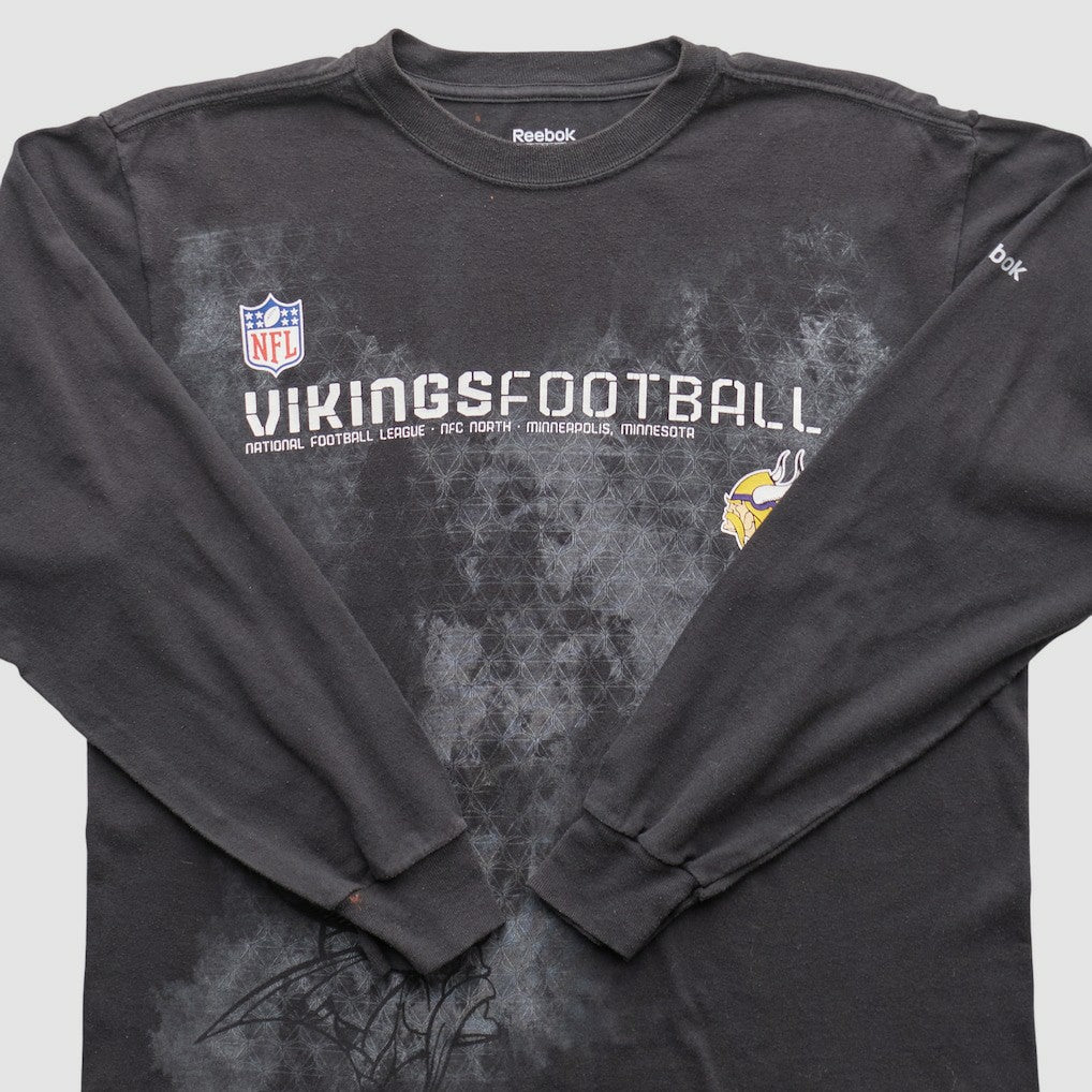 Fanatics Minnesota Vikings Reebok 2000s Long Sleeve T-shirt Black Vintage