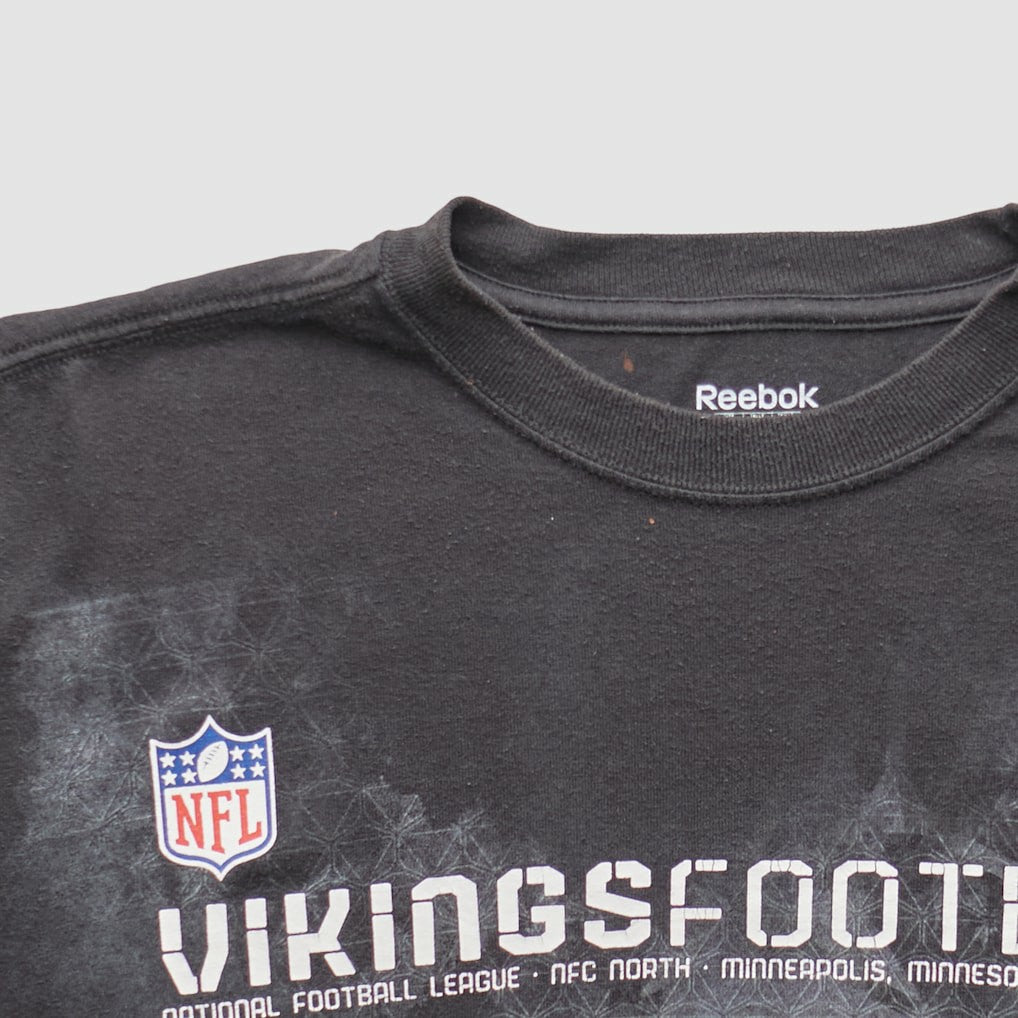 Fanatics Minnesota Vikings Reebok 2000s Long Sleeve T-shirt Black Vintage