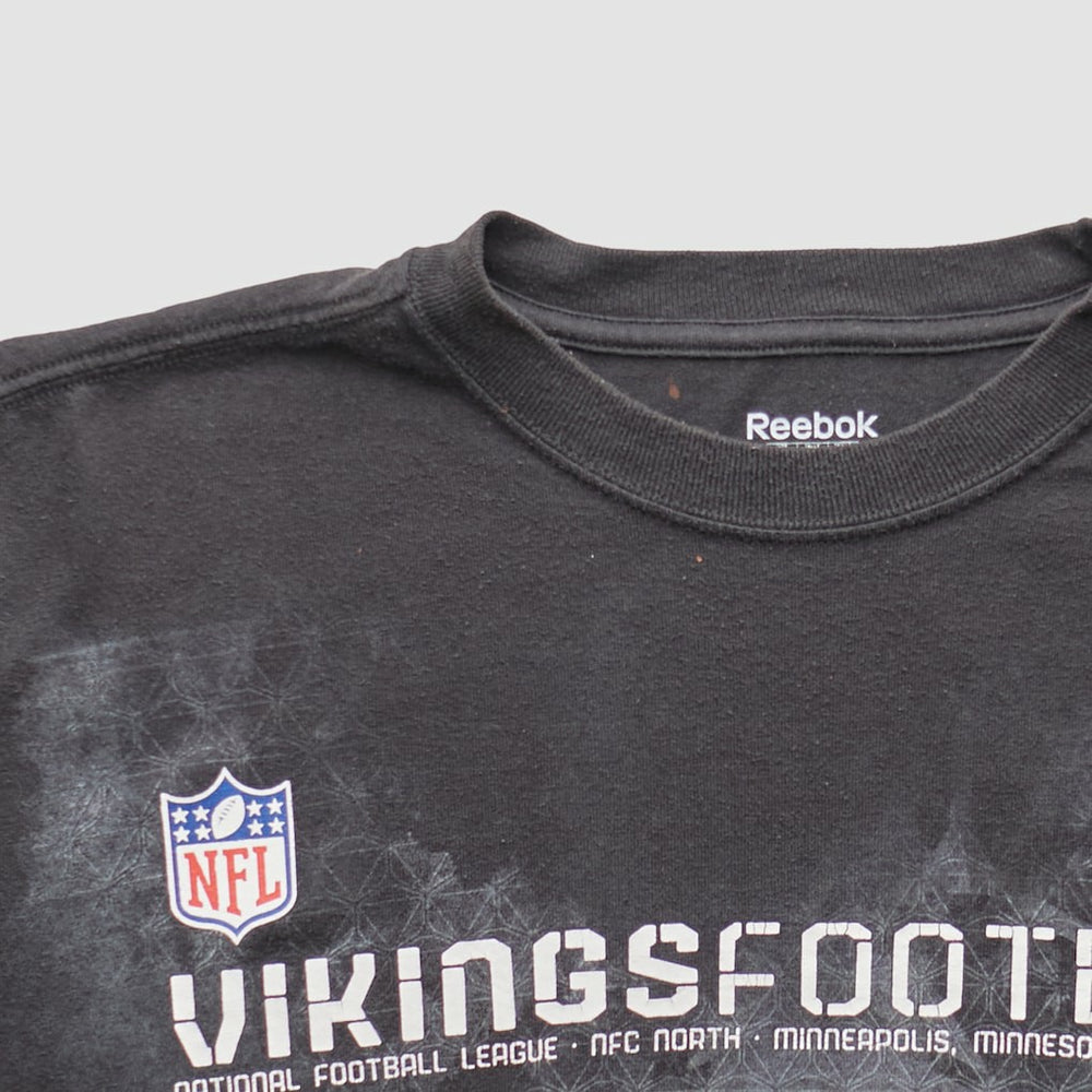 Fanatics Minnesota Vikings Reebok 2000s Long Sleeve T-shirt Black Vintage