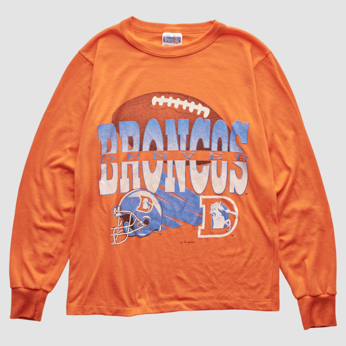 Fanatics Denver Broncos NFL 90s Long Sleeve T-shirt Orange Vintage