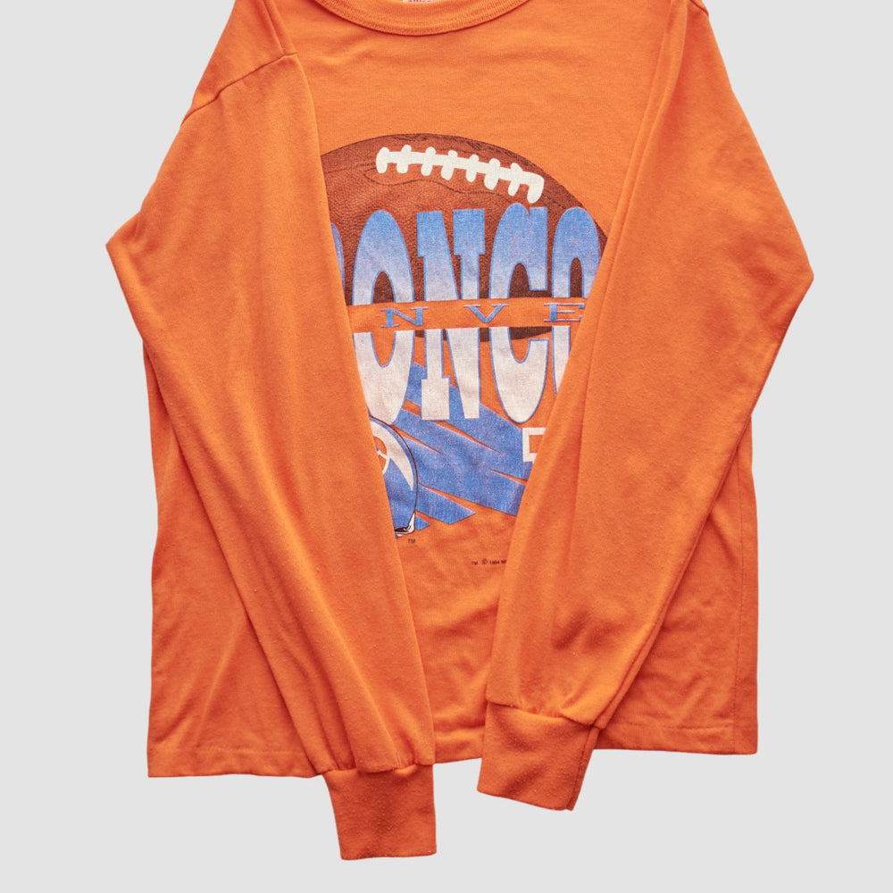 Fanatics Denver Broncos NFL 90s Long Sleeve T-shirt Orange Vintage