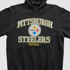 Fanatics Pittsburgh Steelers NFL 2000s Hooded Pullover Sweatshirt Black Vintage