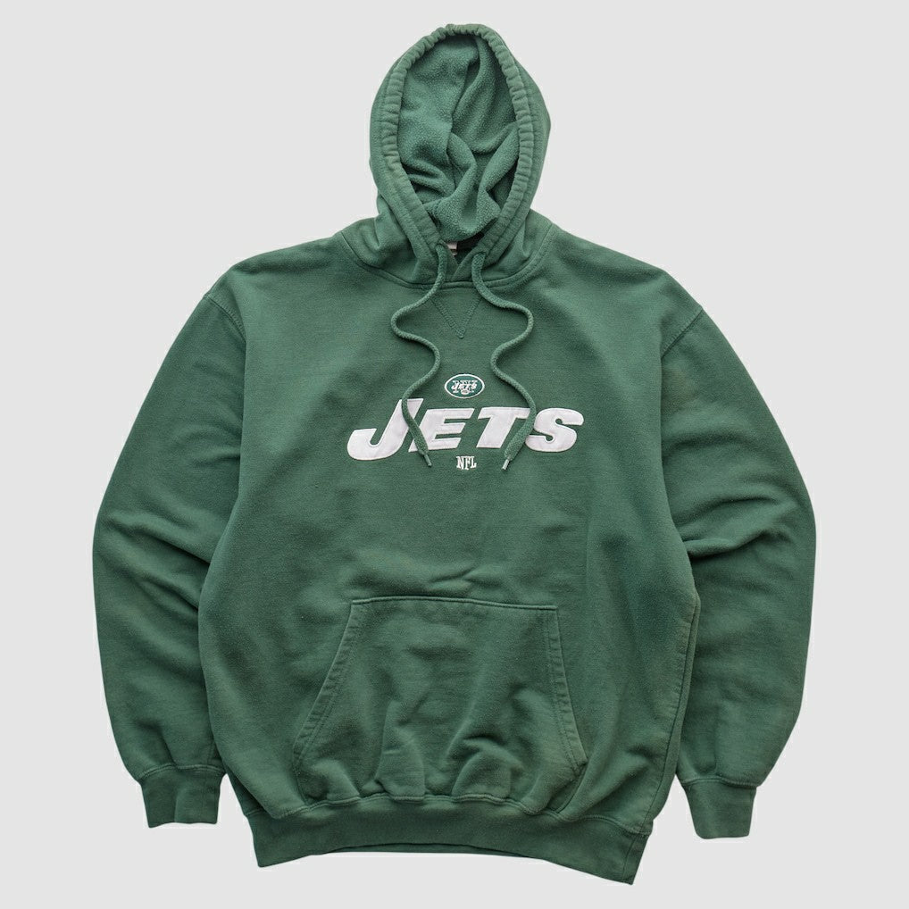 Fanatics New York Jets NFL 2010s Hooded Pullover Sweatshirt Green Vintage