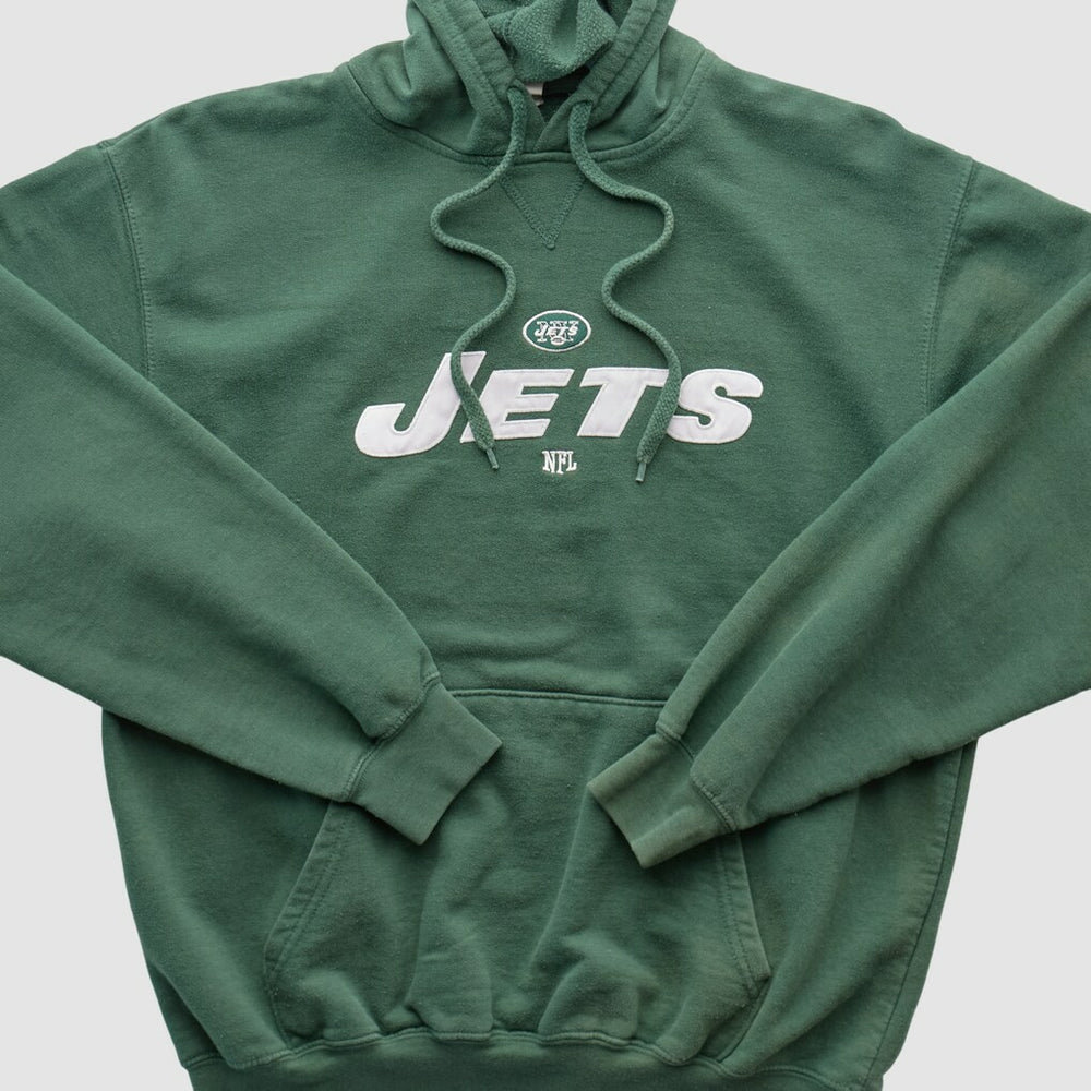 Fanatics New York Jets NFL 2010s Hooded Pullover Sweatshirt Green Vintage