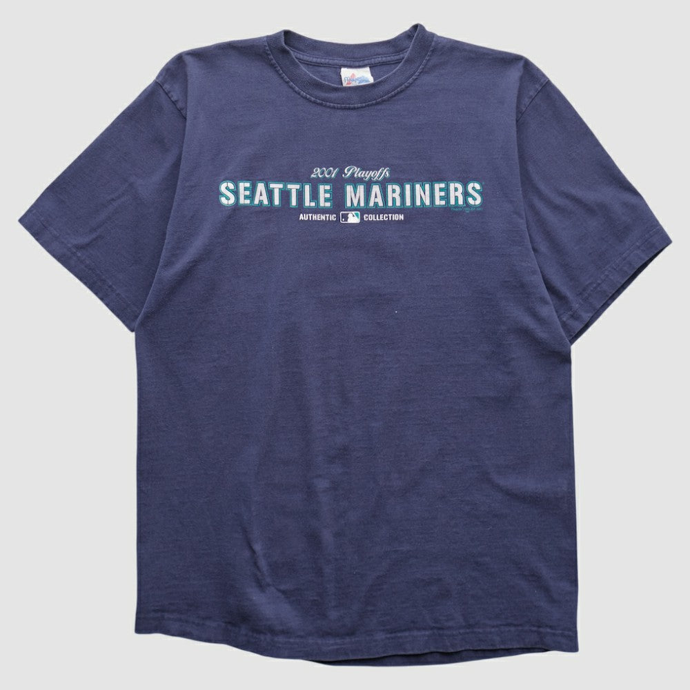 Seattle Mariners Majestic 2000s T-shirt - Navy - Vintage - Fanatics on Sale