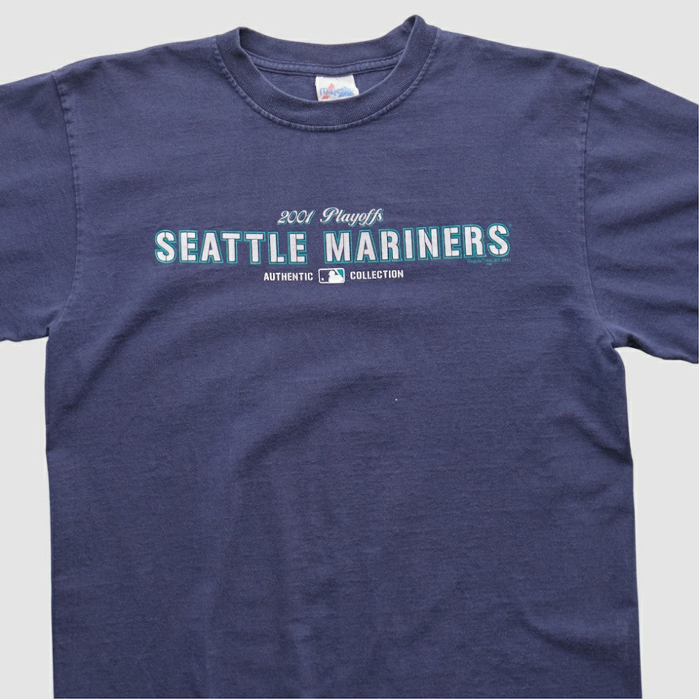 Seattle Mariners Majestic 2000s T-shirt - Navy - Vintage - Fanatics on Sale