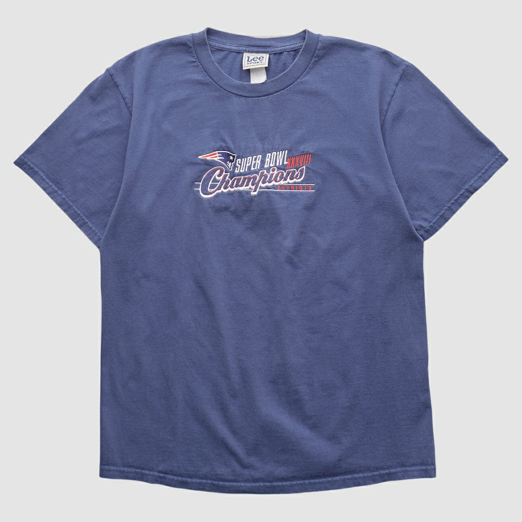 Fanatics New England Patriots Lee Apparel 2000s T-shirt Blue Vintage