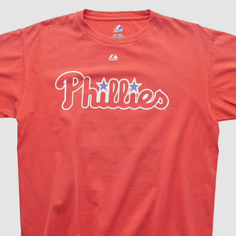 Philadelphia Phillies Majestic 2000s T-shirt - Red - Vintage - Fanatics Discount