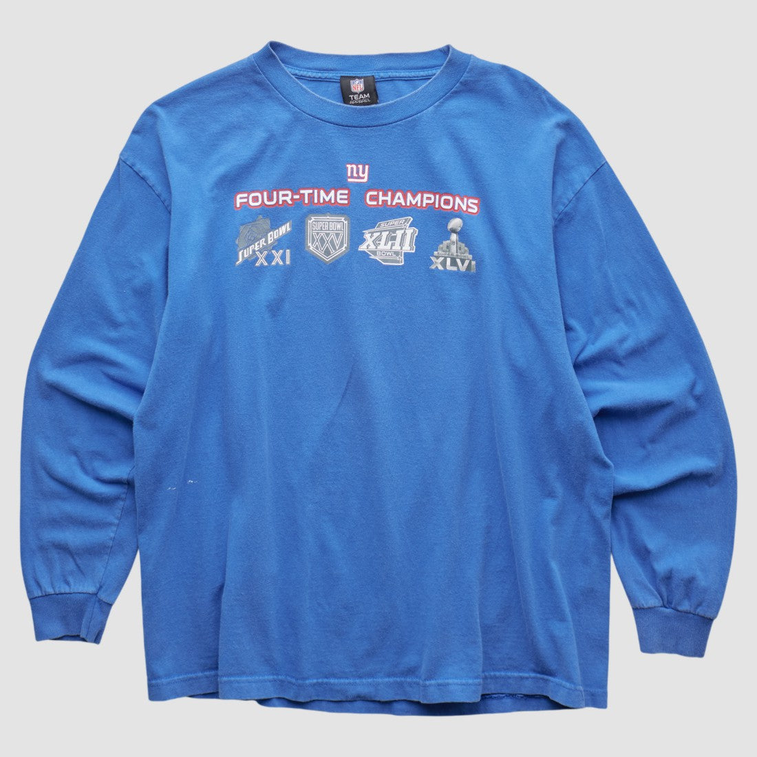 Fanatics New York Giants NFL 2010s Long Sleeve T-shirt Blue Vintage