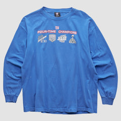 Fanatics New York Giants NFL 2010s Long Sleeve T-shirt Blue Vintage