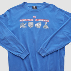 Fanatics New York Giants NFL 2010s Long Sleeve T-shirt Blue Vintage