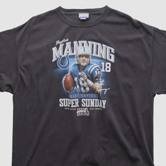Fanatics Payton Manning Super Bowl XLI Reebok 2000s T-shirt Black Vintage