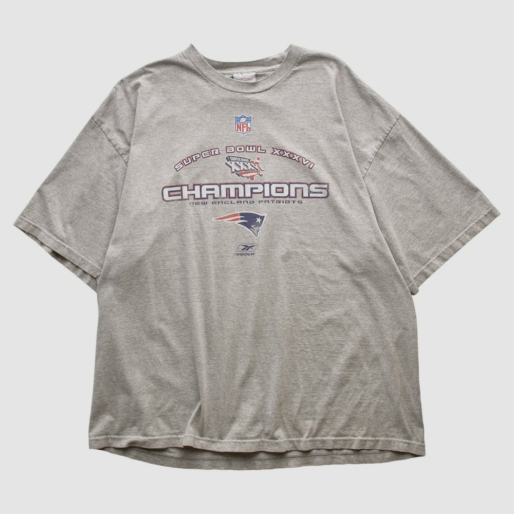 Fanatics New England Patriots Reebok 2002 T-shirt Heather Gray Vintage