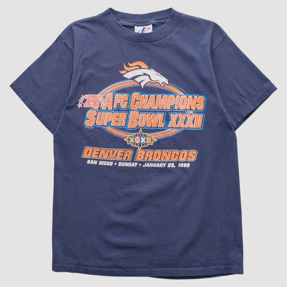 Fanatics Denver Broncos Logo Athletic 1998 T-shirt Navy Vintage