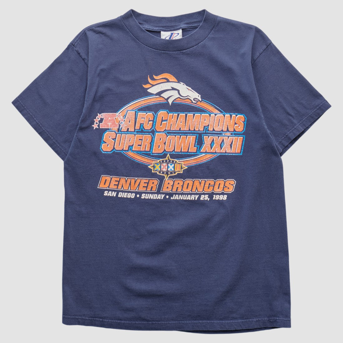Fanatics Denver Broncos Logo Athletic 1998 T-shirt Navy Vintage