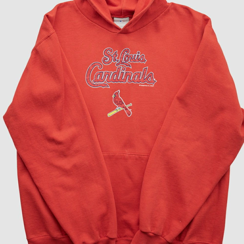 St. Louis Cardinals Genuine Merchandise 2000s Hooded Pullover Sweatshirt - Red - Vintage - Fanatics on Sale