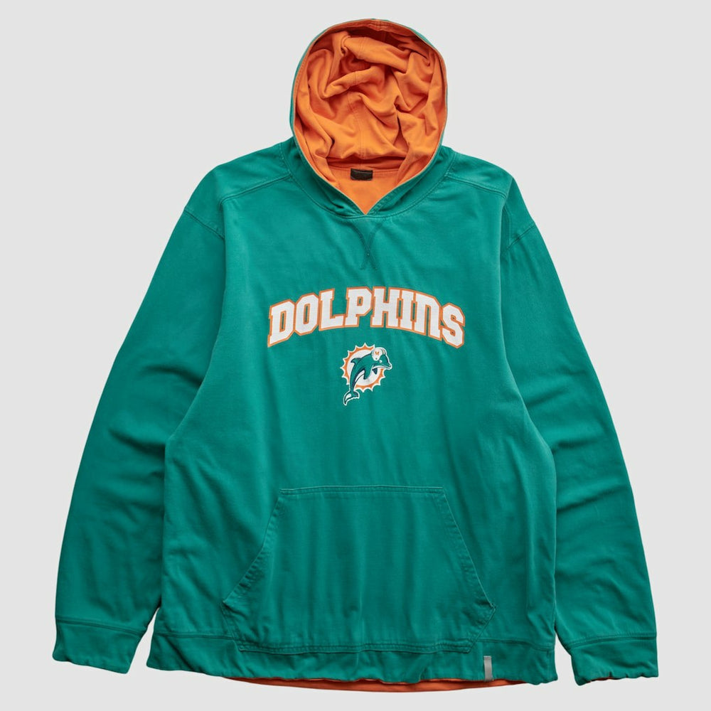 Fanatics Miami Dolphins 2010s Hooded Pullover Sweatshirt Teal Vintage