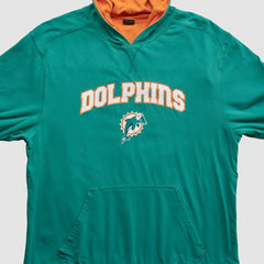 Fanatics Miami Dolphins 2010s Hooded Pullover Sweatshirt Teal Vintage