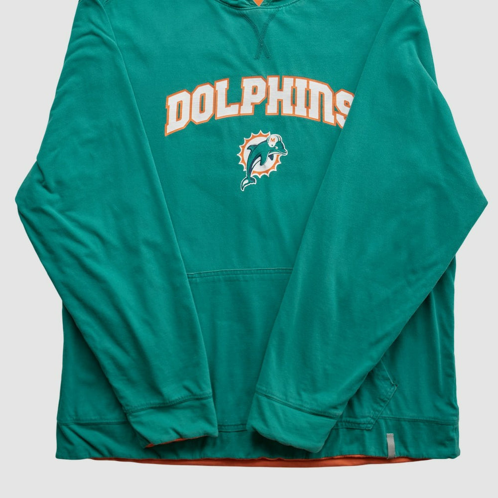 Fanatics Miami Dolphins 2010s Hooded Pullover Sweatshirt Teal Vintage