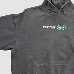 Fanatics New York Jets Team Edition Apparel 2000s Hooded Pullover Sweatshirt Charcoal Vintage