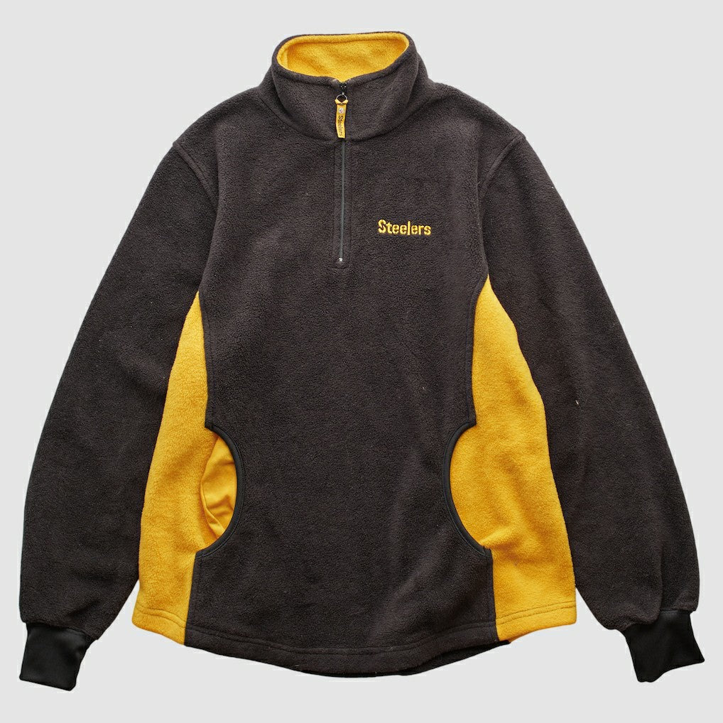 Fanatics Pittsburgh Steelers NFL 2000s 1/4 Zip Sweatshirt Black Vintage