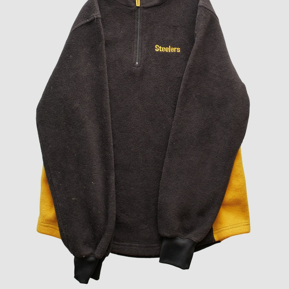 Fanatics Pittsburgh Steelers NFL 2000s 1/4 Zip Sweatshirt Black Vintage