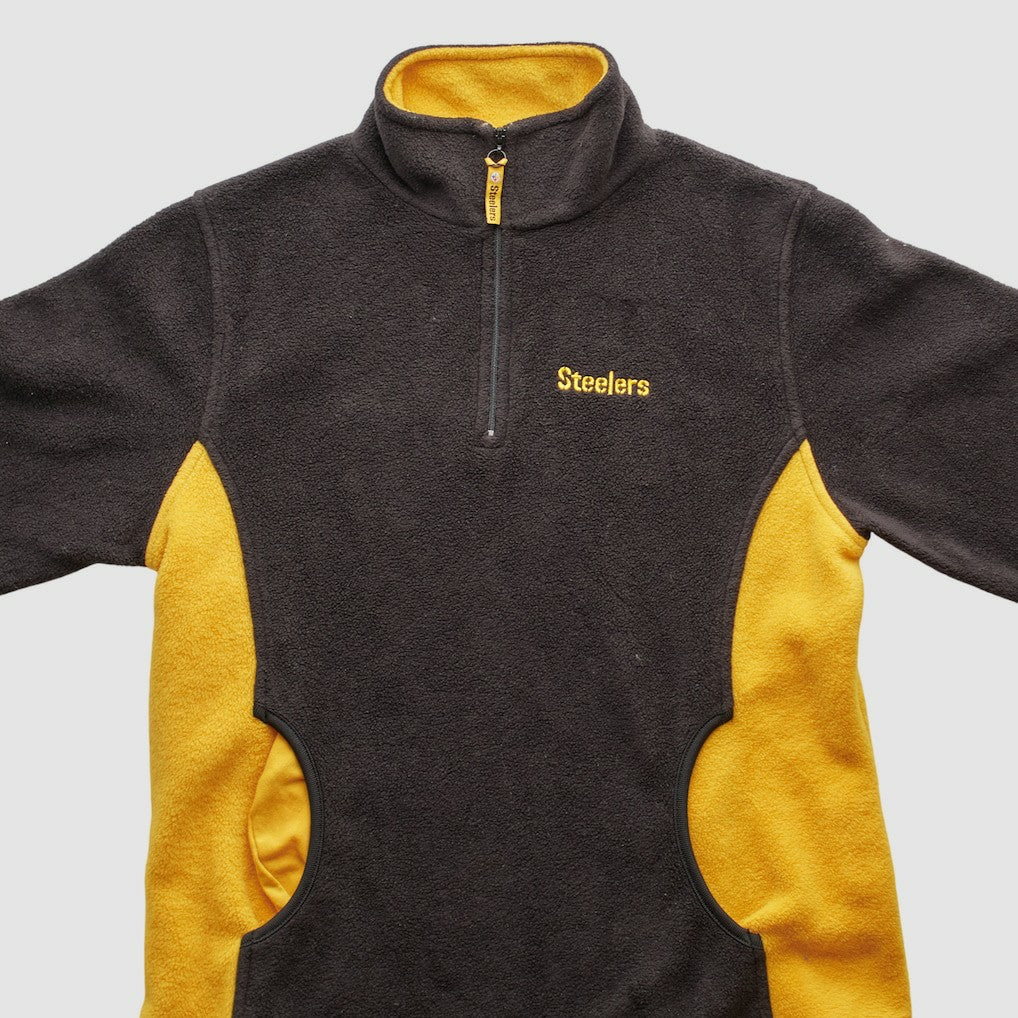 Fanatics Pittsburgh Steelers NFL 2000s 1/4 Zip Sweatshirt Black Vintage