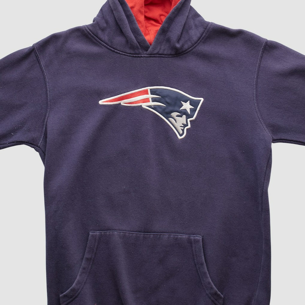 Fanatics New England Patriots NFL 2000s Hooded Pullover Sweatshirt Navy Vintage
