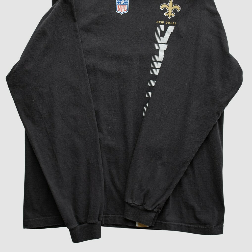 Fanatics New Orleans Saints Reebok 2000s Long Sleeve T-shirt Black Vintage