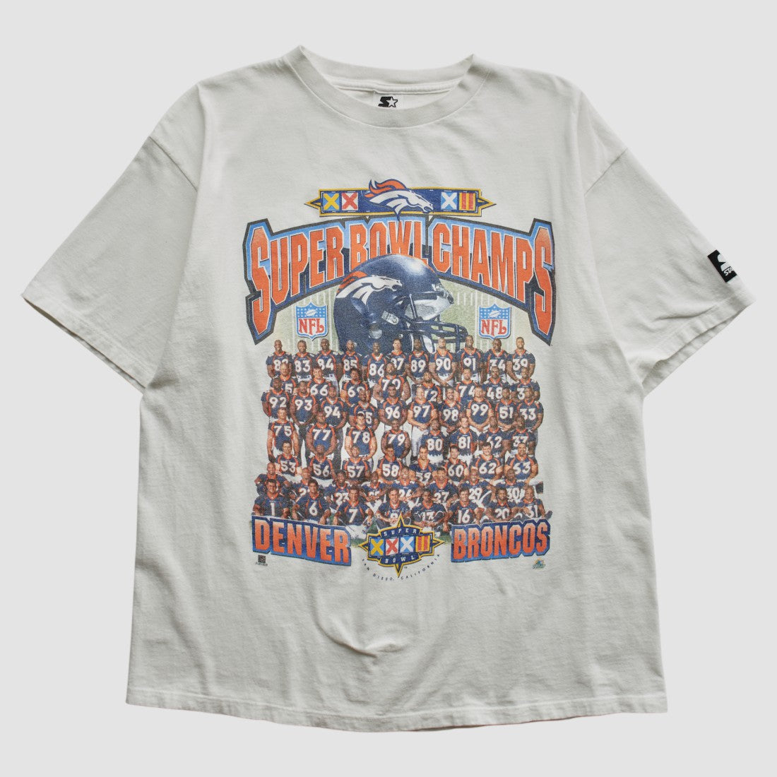 Fanatics Denver Broncos Starter 1998 T-shirt White Vintage