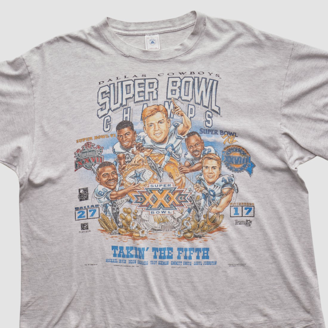 Fanatics Dallas Cowboys Delta 1996 T-shirt Heather Gray Vintage