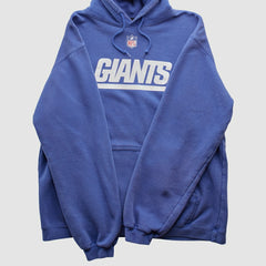 Fanatics New York Giants Reebok 2000s Hooded Pullover Sweatshirt Blue Vintage