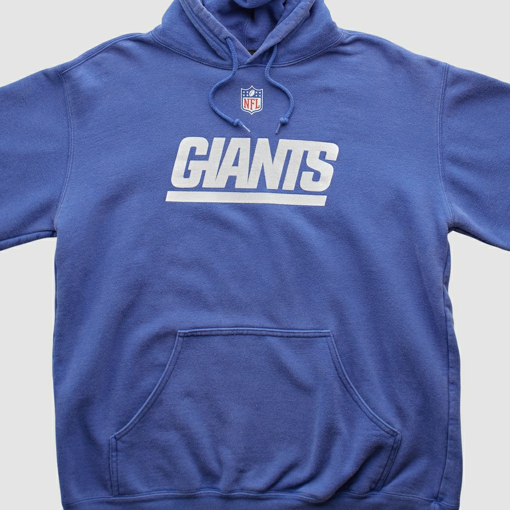 Fanatics New York Giants Reebok 2000s Hooded Pullover Sweatshirt Blue Vintage