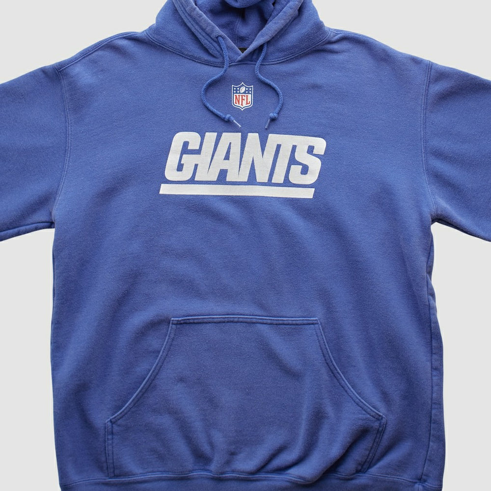 Fanatics New York Giants Reebok 2000s Hooded Pullover Sweatshirt Blue Vintage