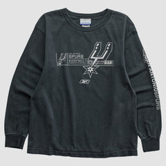 San Antonio Spurs Reebok 2000s Long Sleeve T-shirt Black Vintage | Vintage discount