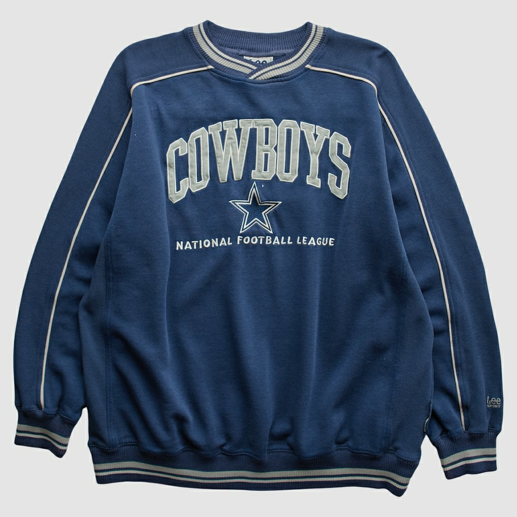 Fanatics Dallas Cowboys Lee Apparel 90s Pullover Sweatshirt Navy Vintage